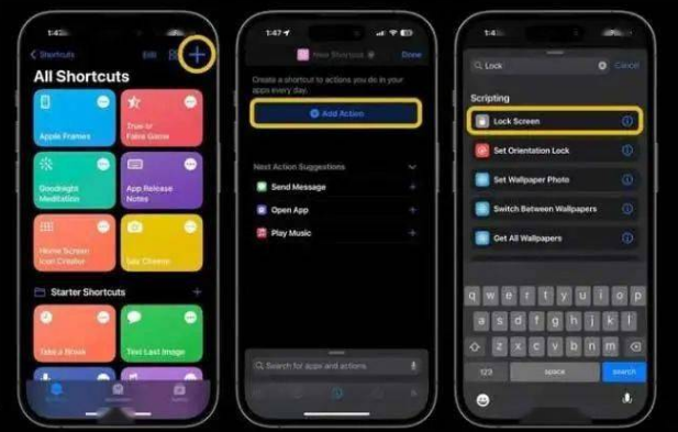 灞桥苹果14锁屏维修店分享iPhone14升级iOS16.4后如何创建锁屏快捷方式 